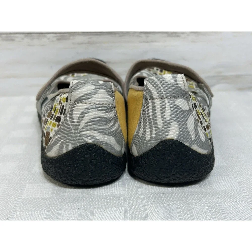 KEEN Mary Jane Harvest Mimosa Silver Zebra Loafer Flats Shoes Women's Size 9